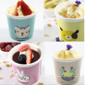 New arrival 2016 hot sale Haonai custom ceramic ice cream cup with cover